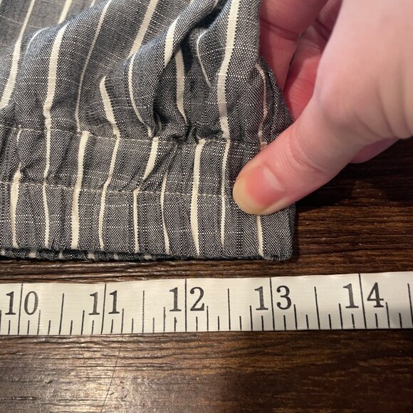 NWT Marine Layer Allison Pant XS Gray Black White Stripe Pull On Ankle Stretch - Picture 8 of 10